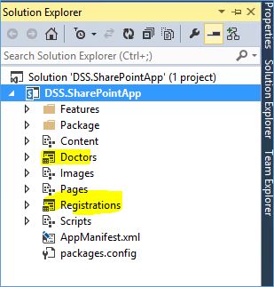 Registrations folder